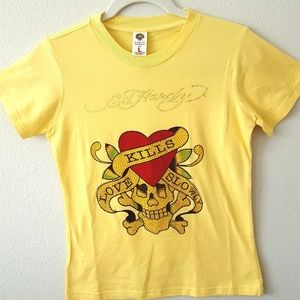 Ed Hardy Rhinestone Love Kills Slowly t-shirt